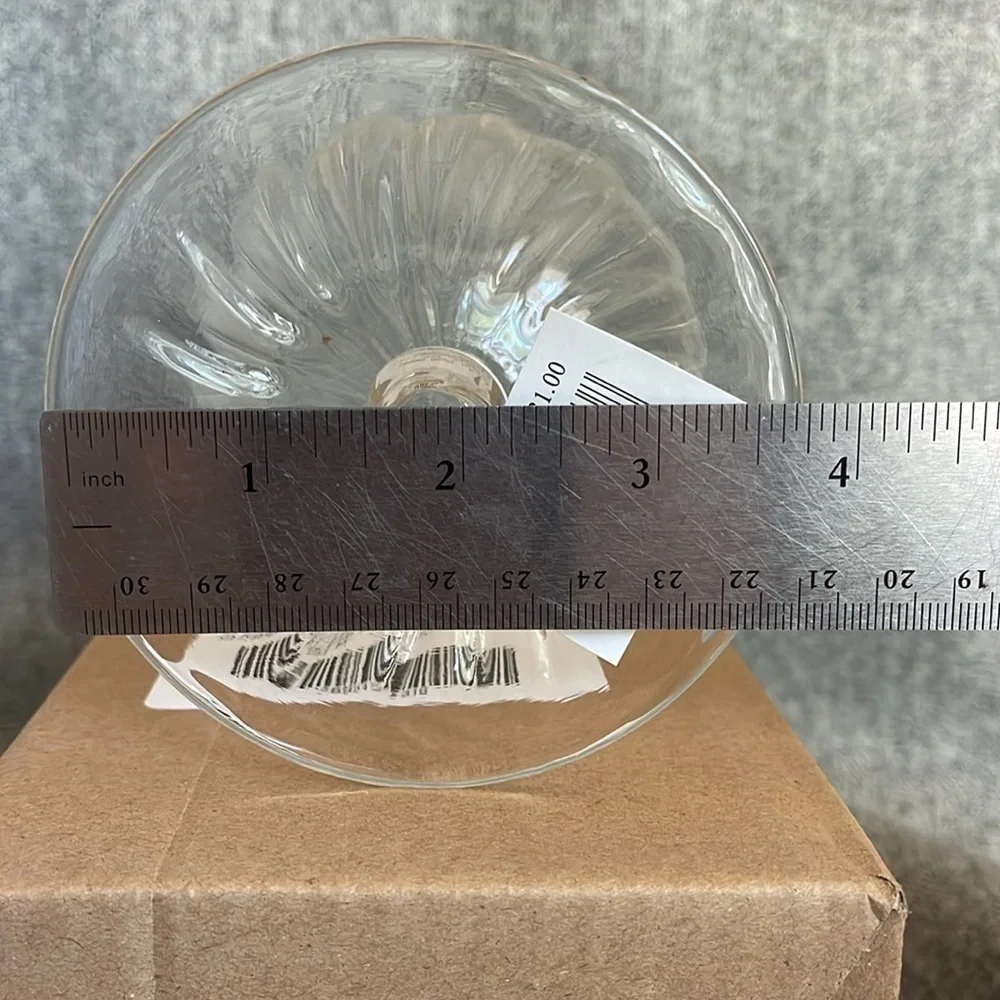 BHLDN Anthropologie Scalloped Glass Vase M. NEW